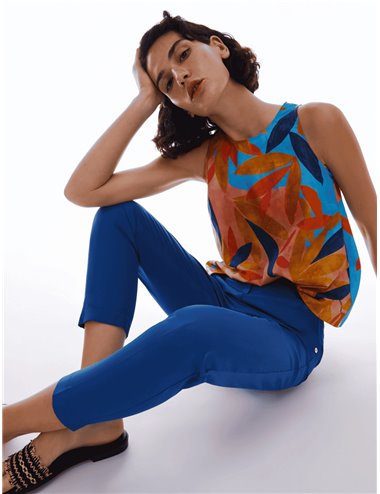 Pennyblack - Pantaloni slim in popeline blu