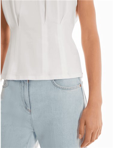 Pennyblack - T-shirt in cotone con pinces bianco