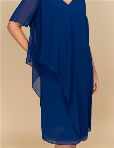 Gaia Life - Abito cerimonia mezza manica bluette