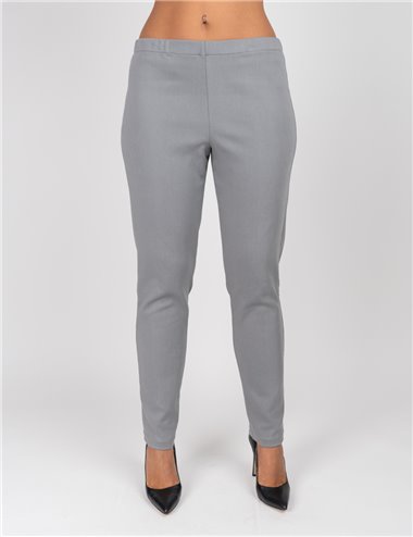 Gigliorosso - Pantaloni dritti elasticizzati Grigio