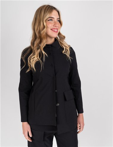 Jurere - Giacchina stretch con collo in piedi nero