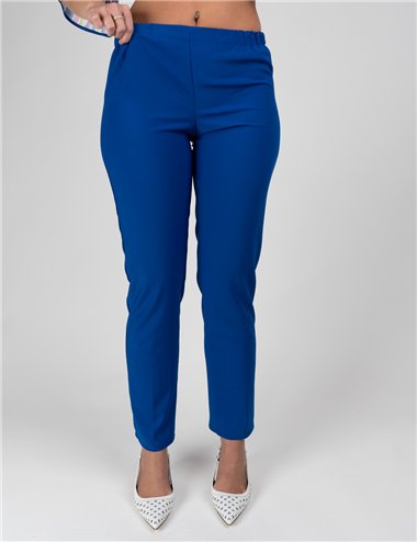 Gigliorosso - Pantalone con elastico in vita bluette