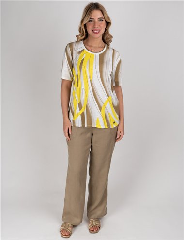 Barbara Lebek - Pantalone in lino beige