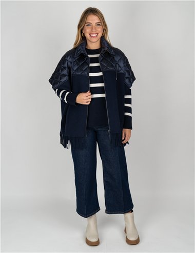 Persona - Maglia boxi in pura lana blu