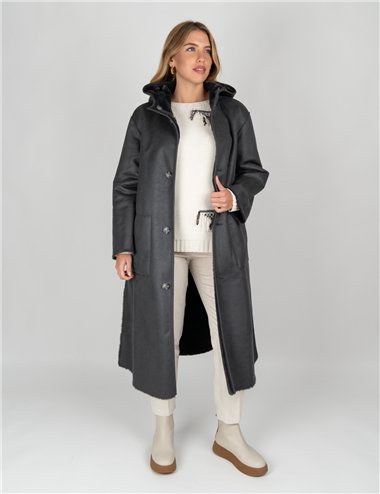 Persona - Cappotto reversibile grigio