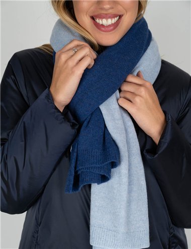 Gaia Life - Sciarpa bicolore blu