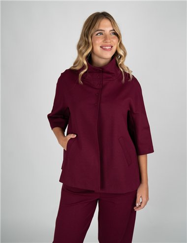 Jurere - Giacca in punto Milano stretch bordeaux