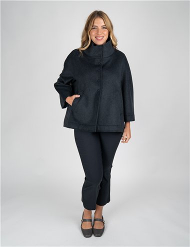 Jurere - Pantalone in punto Milano linea svasata nero