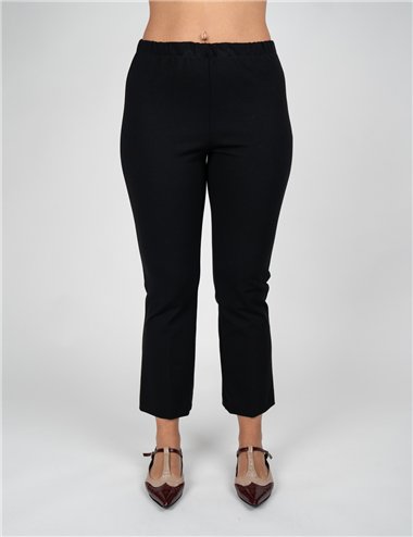 Jurere - Pantalone in punto Milano linea svasata nero