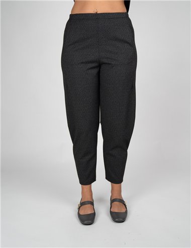 Jurere - Pantalone a palloncino con elastico in vita nero