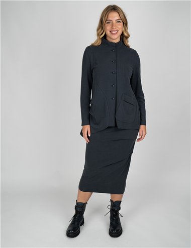 Jurere - Gonna a tubo con elastico in vita blu