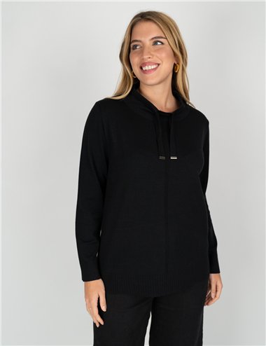 Barbara Lebek - Maglia sporty con coulisse nero
