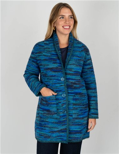 Gigliorosso - Giacca in maglia turchese