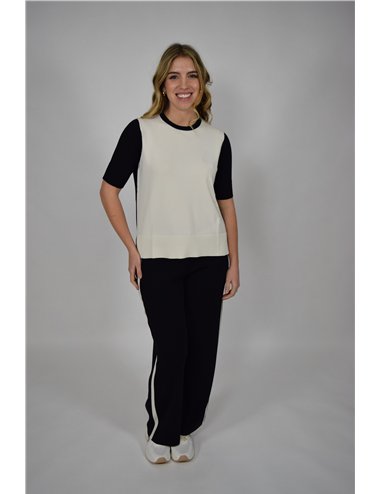 Elena Mirò - Maglia girocollo maniche corte bianco