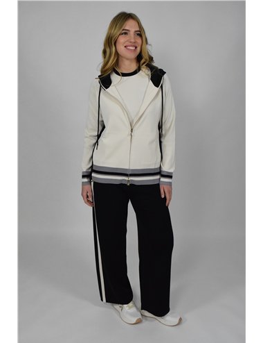 Elena Mirò - Pantaloni palazzo misto viscosa nero