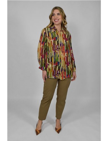 Elena Mirò - Camicia in viscosa stampata nero