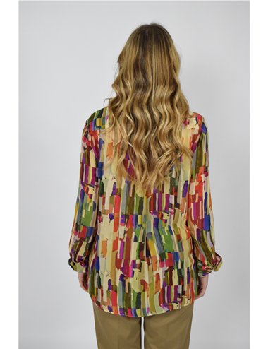 Elena Mirò - Camicia in viscosa stampata nero