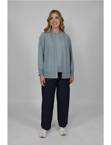 Elena Mirò - Cardigan aperto davanti azzurro