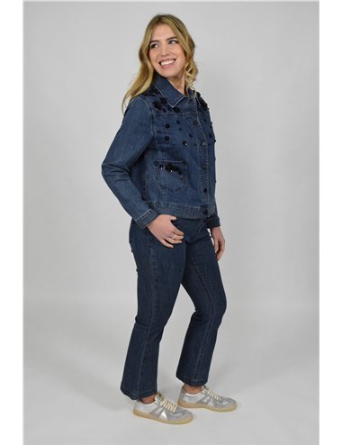 Elena Mirò - Jeans 5 tasche kick flare blu