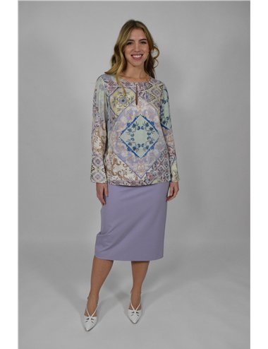 Elena Mirò - Gonna longuette glicine