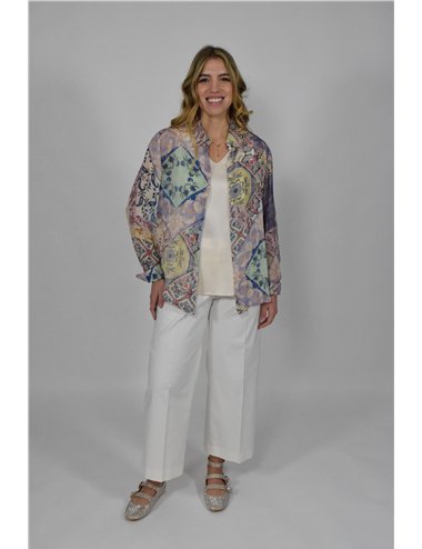 Elena Mirò - Camicia stampata viola