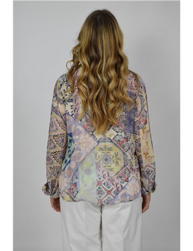 Elena Mirò - Camicia stampata viola