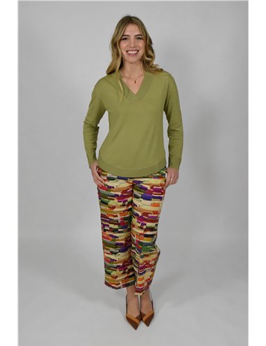 Elena Mirò - Maglia con scollo a V verde