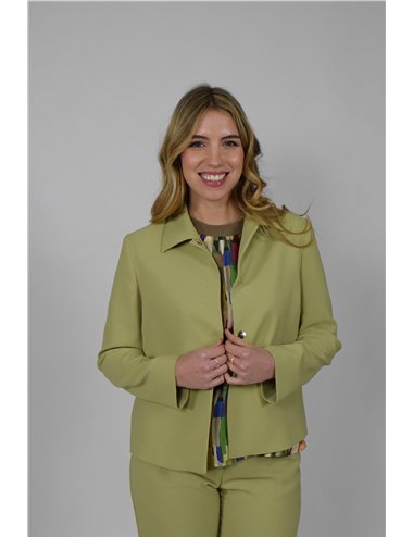 Elena Mirò - Giacca in tessuto crêpe verde
