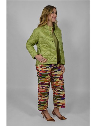 Elena Mirò - Pantaloni cropped stampati beige