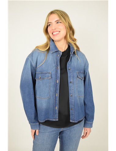 Persona - Giacca in gabardina di cotone blu