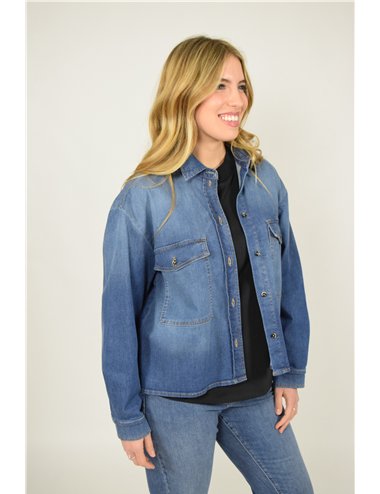 Persona - Giacca in gabardina di cotone blu