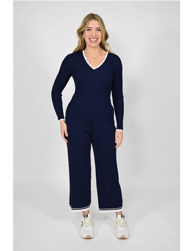 Persona - Maglia in viscosa stretch blu