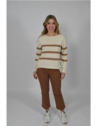 Persona - Maglia in cotone crêpe vaniglia