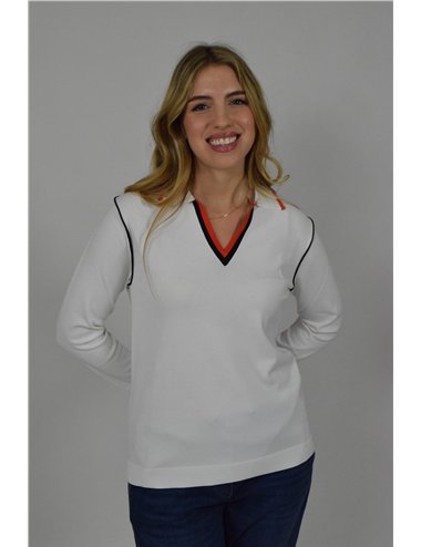 Persona - Maglia in viscosa stretch bianco