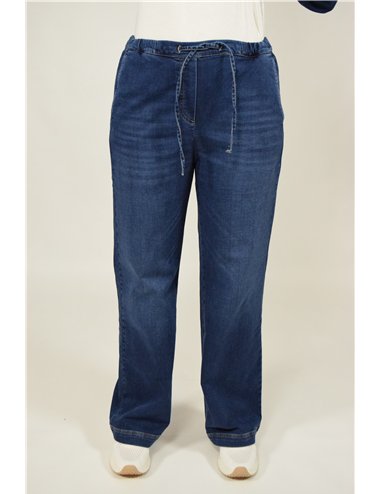 Persona - Pantaloni in felpa denim stretch blu