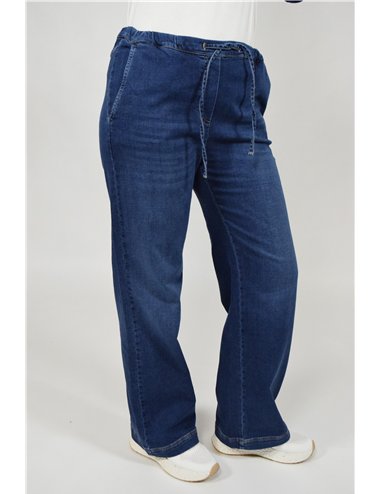 Persona - Pantaloni in felpa denim stretch blu