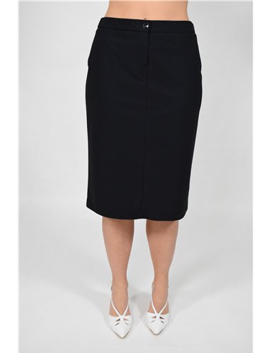 Gaia Life - Gonna a tubo con spacco centrale nero