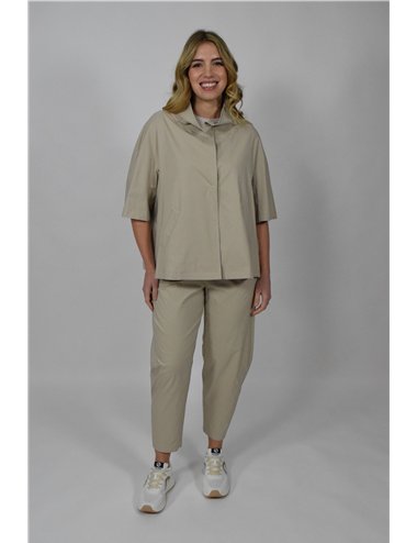 Jurerê - Giacca in misto viscosa stretch con maniche al gomito beige