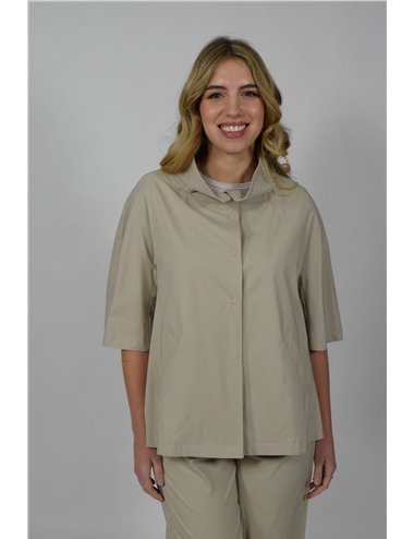 Jurerê - Giacca in misto viscosa stretch con maniche al gomito beige