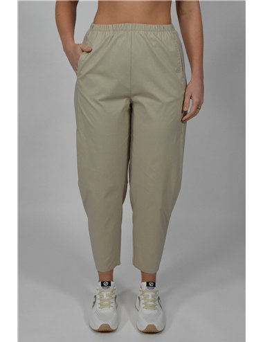 Jurerê - Pantaloni baloon stretch con elastico inserito in vita beige