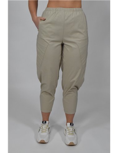 Jurerê - Pantaloni baloon con tasconi applicati sui lati beige