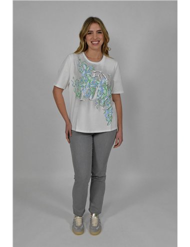 Barbara Lebek - Jeans 5 tasche con elastico in vita grigio 