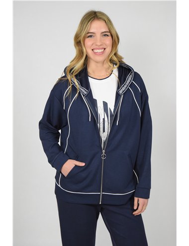 Barbara Lebek - Felpa con cappuccio blu